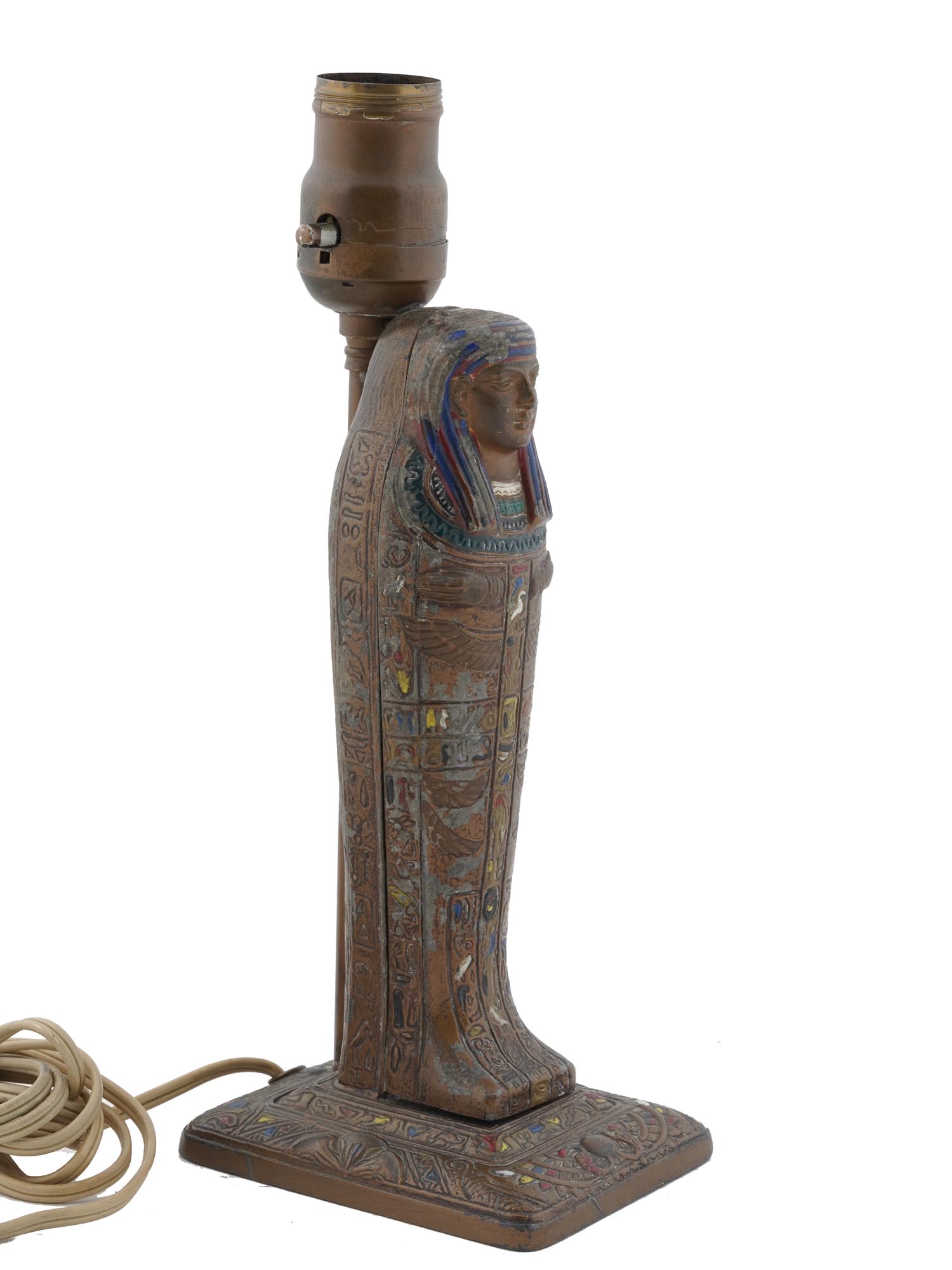 ANTIQUE ART DECO EGYPTIAN MUMMY LAMP BY ARONSON PIC-2